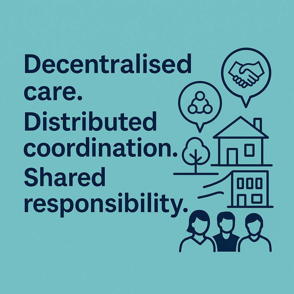 Decentralised care, Distributed coordination, Shared responsibility