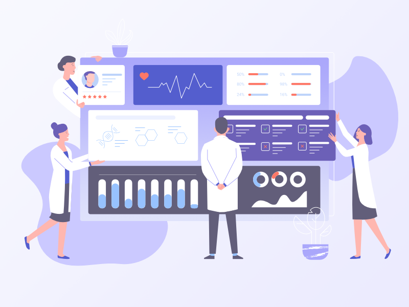 Doctors customizing a dashboard