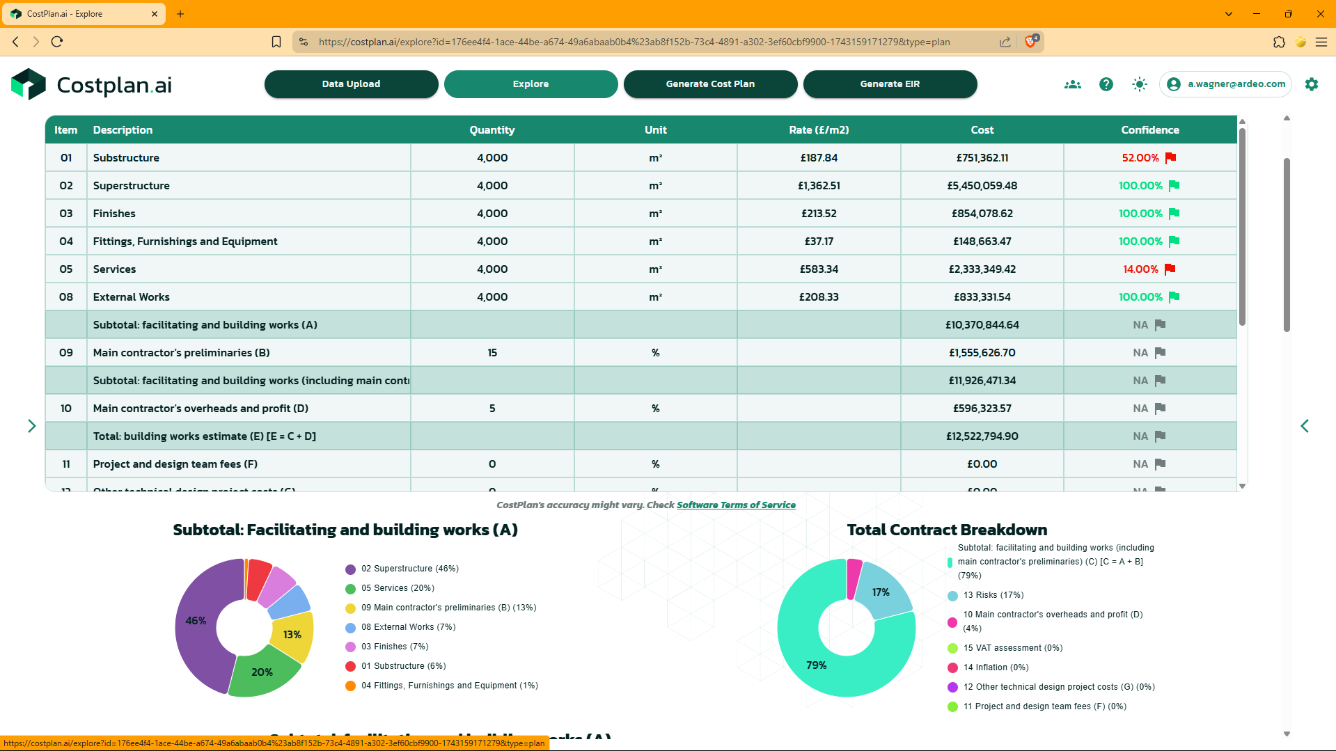 CostPlan screenshot two